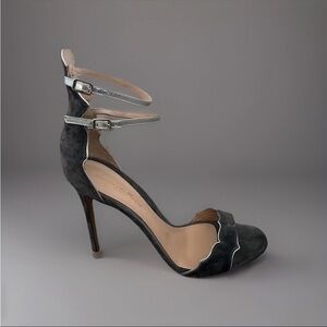 gianvito rossi grey suede stilettos